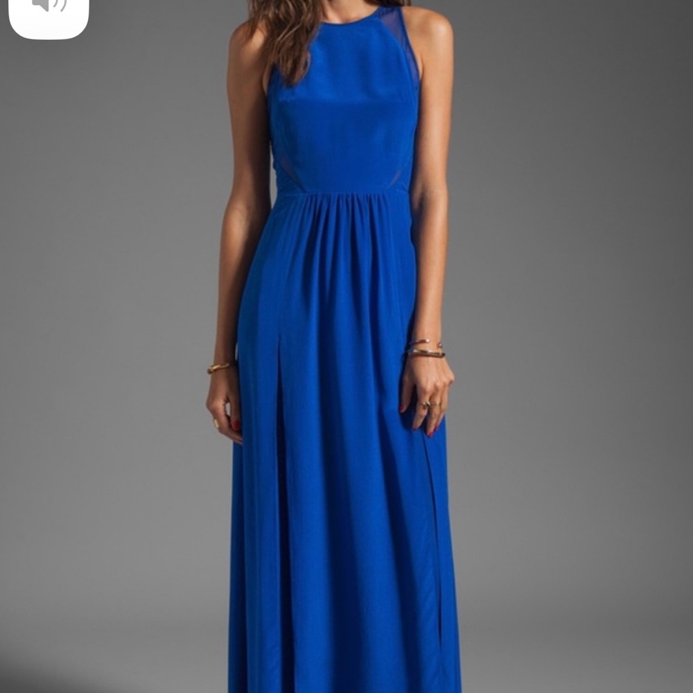 Rebecca Taylor 6 blue silk maxi dress